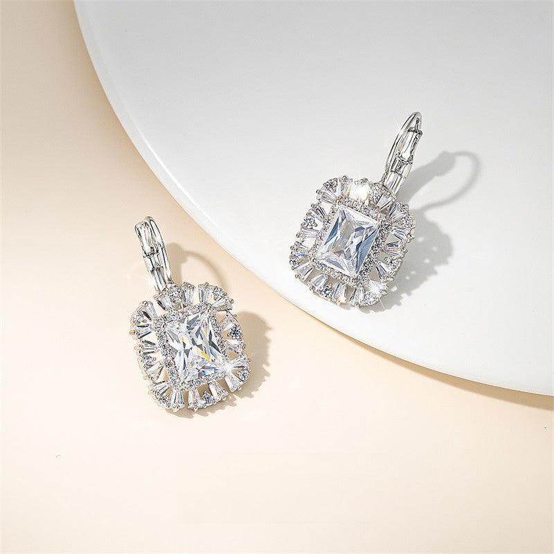 Zircon earrings earrings girl 762174263027 - COCOMELODY